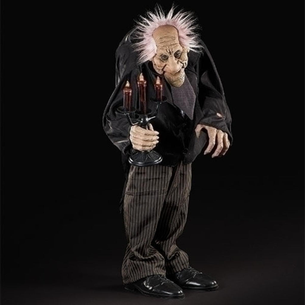 16.25" Black Lighted Hunchback Monster Man Halloween Decor