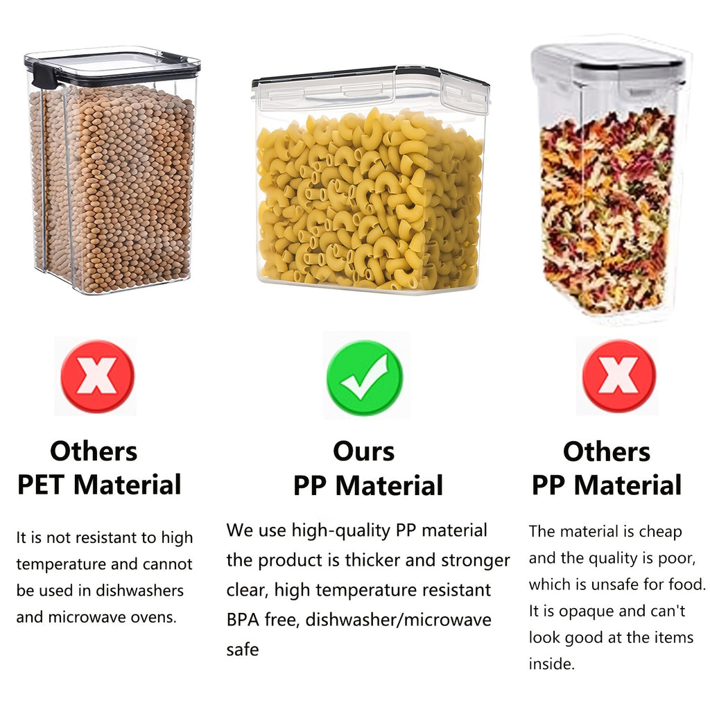 24pcs Airtight Food StoraContainers Set With Lids, BPA Plastic Dry Food Canisters For Kitchen Pantry Organization And Storage, Include Labels