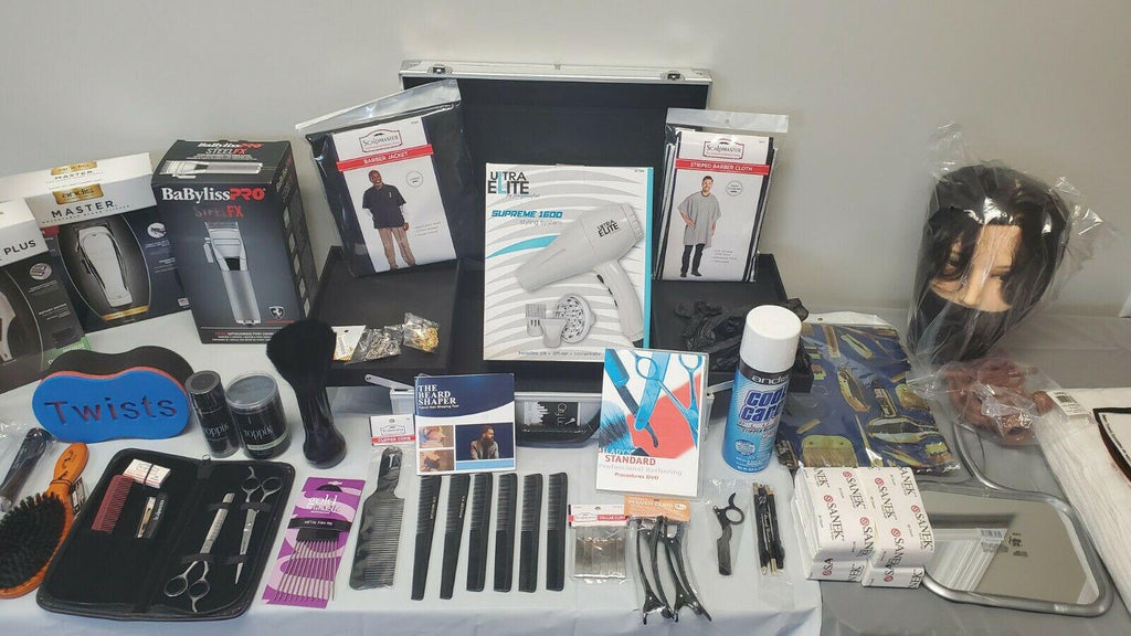 Premium Master Barber Student Kit with Aluminum Carrying Case