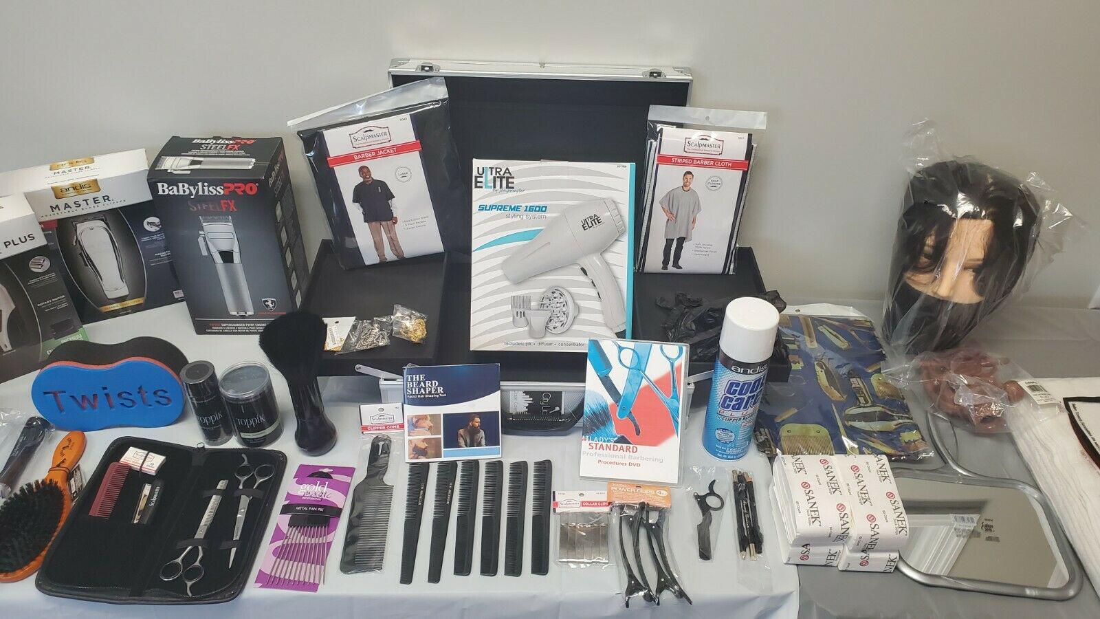 Premium Master Barber Student Kit with Aluminum Carrying Case