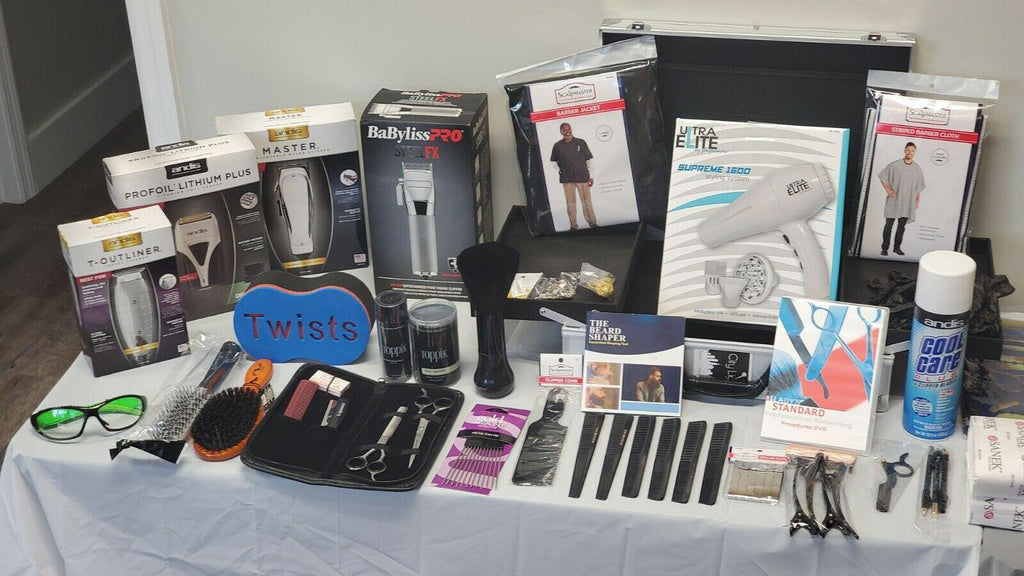 Premium Master Barber Student Kit with Aluminum Carrying Case