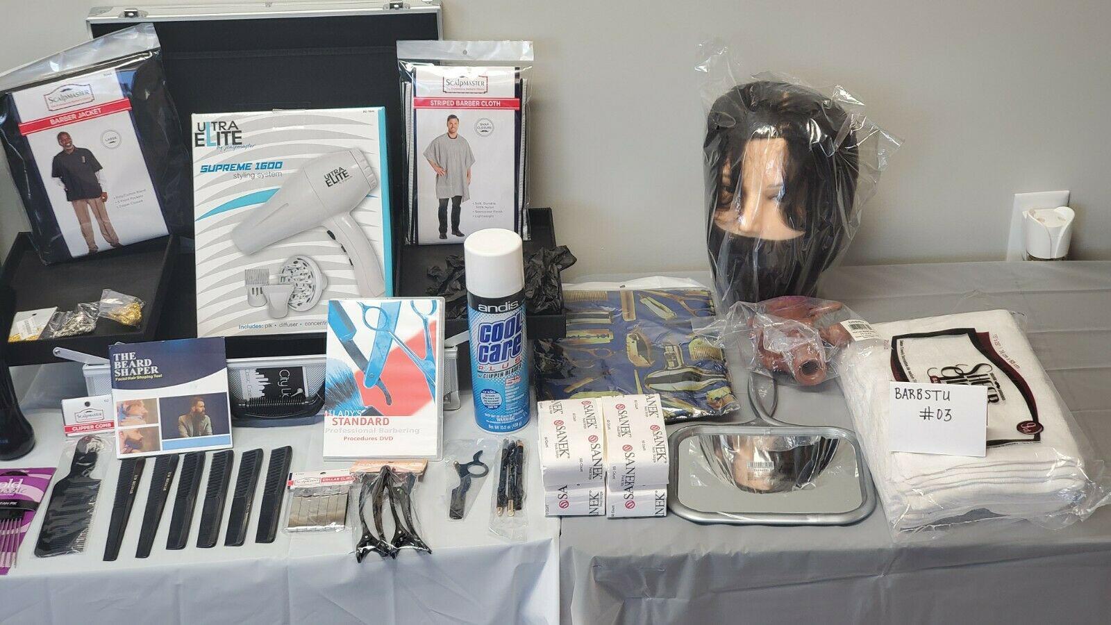 Premium Master Barber Student Kit with Aluminum Carrying Case
