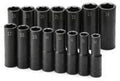 SK Hand Tools 4048 15-Piece 1/2-Inch Drive 6 Point Deep Metric Impact Socket Set