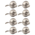 Accent Satin Nickel PassaHall/Closet Door Lever (8-Pack)