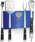 4-Piece Professional BBQ Pit Grill Set - Premium High-Carbon Sta