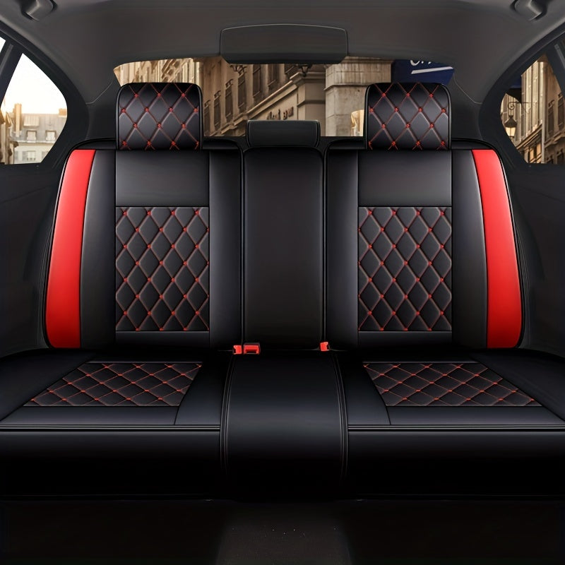 5 Car Seat Cover Set Full PackaCar Seat Cushion PU Leather Car Seat Cover Universal Car Seat Cover Full Set Compatible With Five-seat Models