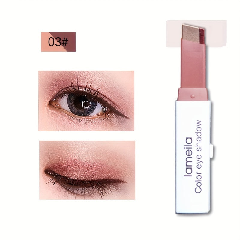 Lazy Eyeshadow Two Tone Gradient Eyeshadow Stick Waterproof Long Lasting Eye Makeup For Daily