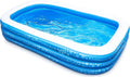 inflatable swimming pool, hesung 118" x 69" x 21" full-sized family kiddie blow up pool for kids, adults, baby, children, thick wear-resistant big above ground, garden, backyard water party for age 3+