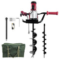 JACKCHEN Electric Post-Hole Digger with StoraBag, Earth Auger Drill, 6-Inch with 4-inch Auger Bit Earth Auger with Carry Bag