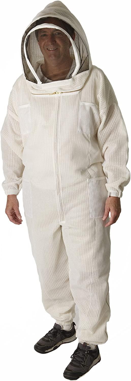 The Ultra Breeze Beekeeping Suit with Veil, 1-Unit, White, X-Small