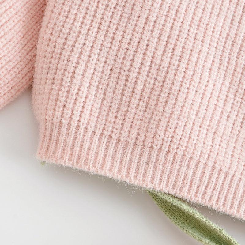 patchwork crop knitted sweater