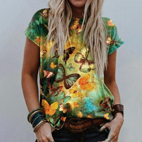 Butterfly Print T-shirt