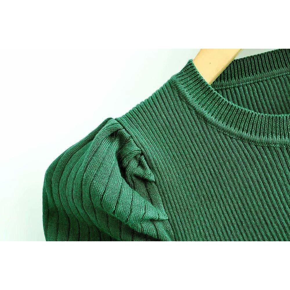 fashion puff sleeve sweater
