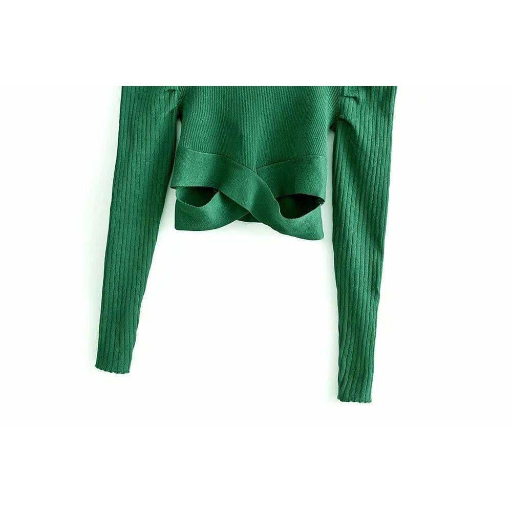 fashion puff sleeve sweater