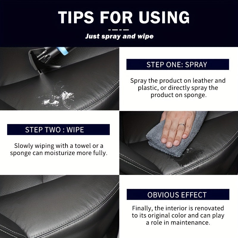 1pc Car Interior Coating Plastic Leather Polish Refinisher