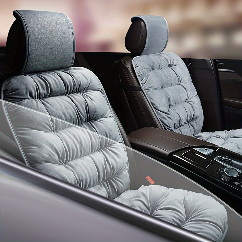 1pc Soft Plush Car Seat Cover, Automobiles Seat Cover Cushion Pad Car Seat Protector Universal Winter Auto Interior Accessories
