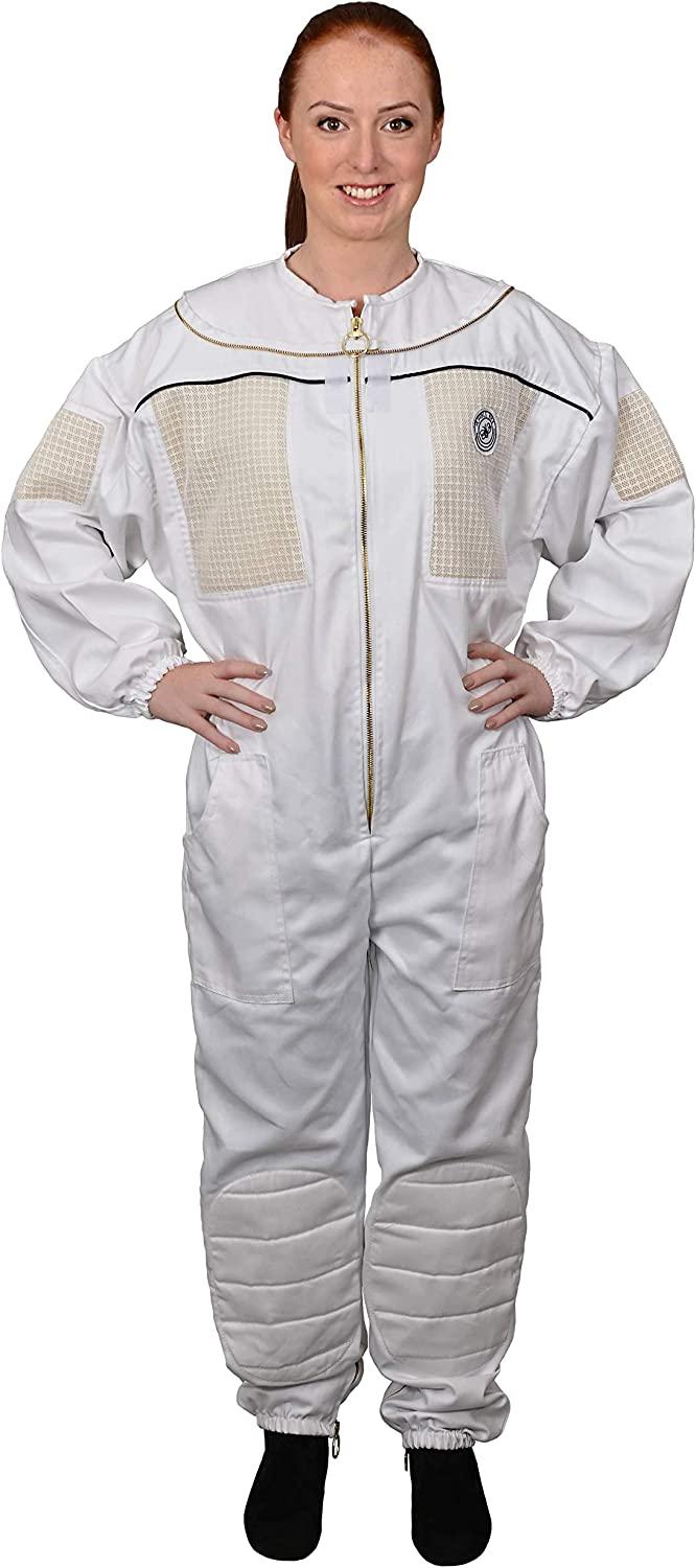 Humble Bee 430 Ventilated Beekeeping Suit with Round Veil, XXXL, Arctic White
