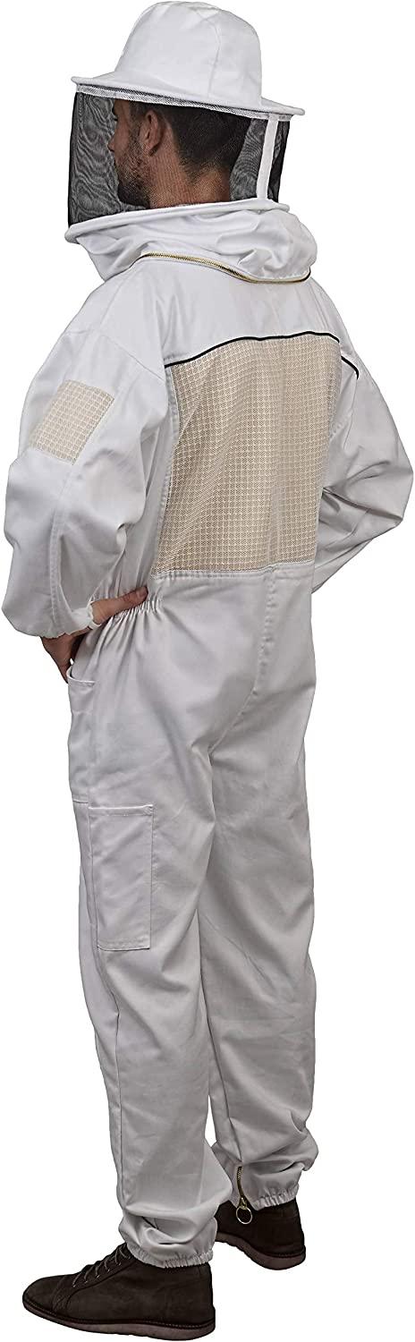 Humble Bee 430 Ventilated Beekeeping Suit with Round Veil, XXXL, Arctic White