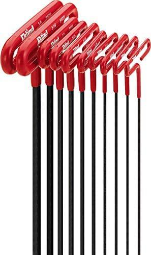 Kit of 4 EKLIND Cushion Grip Hex T-Key allen wrench - 10pc set SAE Inch Sizes 3/32-3/8 9in series
