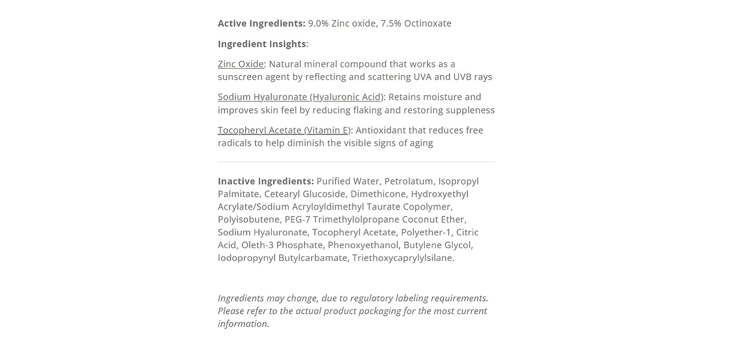 EltaMD UV Daily Tinted Sunscreen with Zinc Oxide, SPF 40 Face Sunscreen Moisturizer, Helps Hydrate Skin and Decrease Wrinkles, Lightweight Face Sunscreen, Absorbs Into Skin Quickly, 1.7 oz Pump