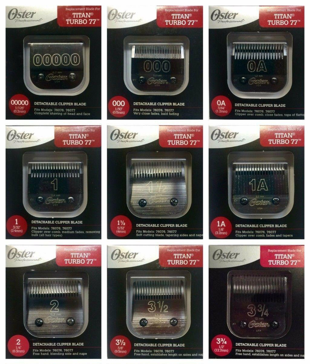Oster  / 76 Black Diamox Detachable Clipper Replacement Blade ALL 9 BLADES