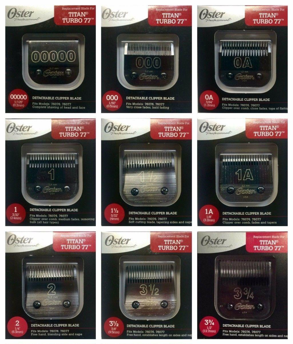 Oster  / 76 Black Diamox Detachable Clipper Replacement Blade ALL 9 BLADES