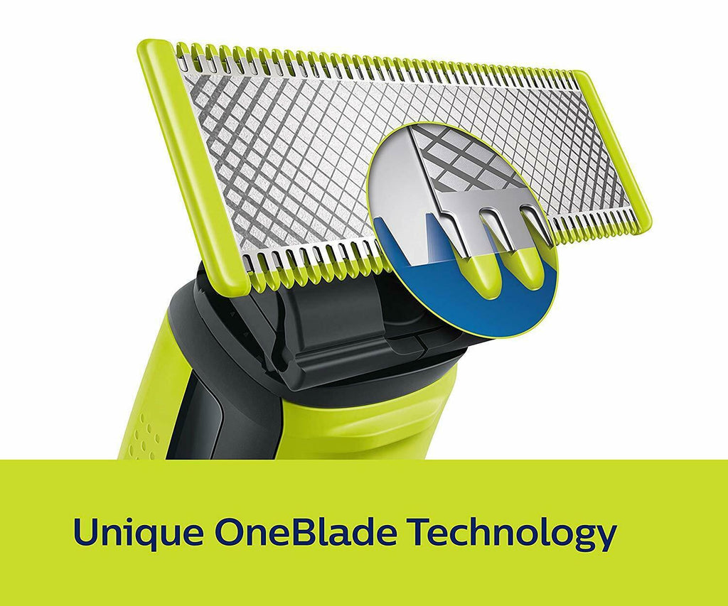 Philips QP2525/10 OneBlade Hybrid Trimmer and Shaver with 3 Trimming Combs