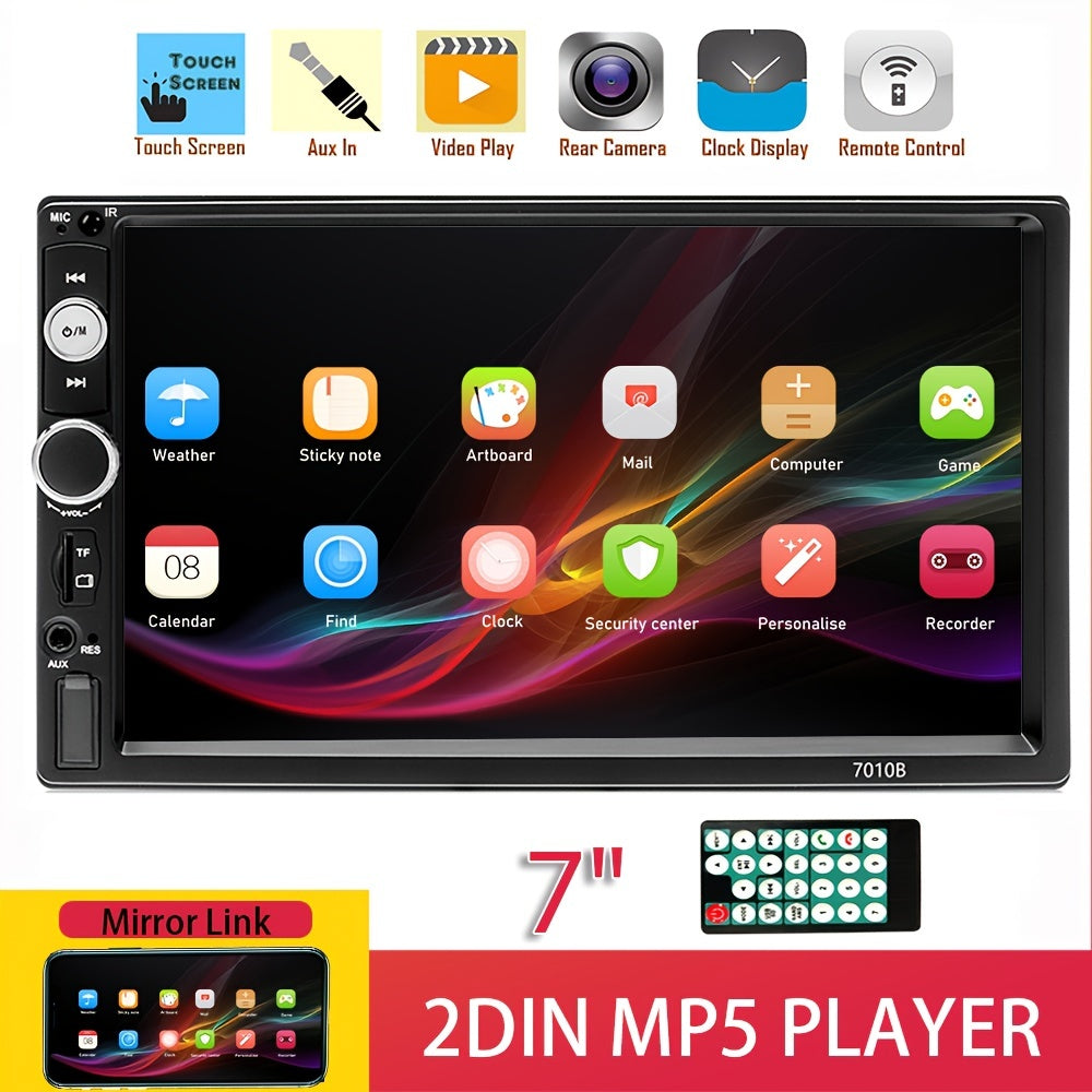 2 Din 7 Inch Car Stereo Touch Screen Multimedia MP5 Radio