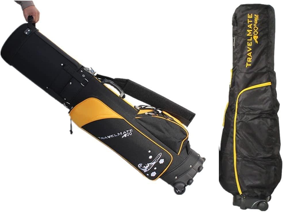 Deluxe Golf Travel Mate CarryOn Rolling Wheel Golf cart Bag case with TSA Lock and Protection Cover