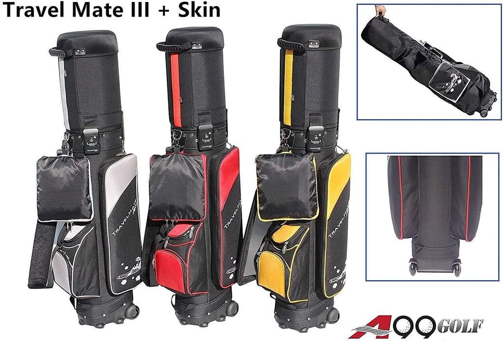 Deluxe Golf Travel Mate CarryOn Rolling Wheel Golf cart Bag case with TSA Lock and Protection Cover