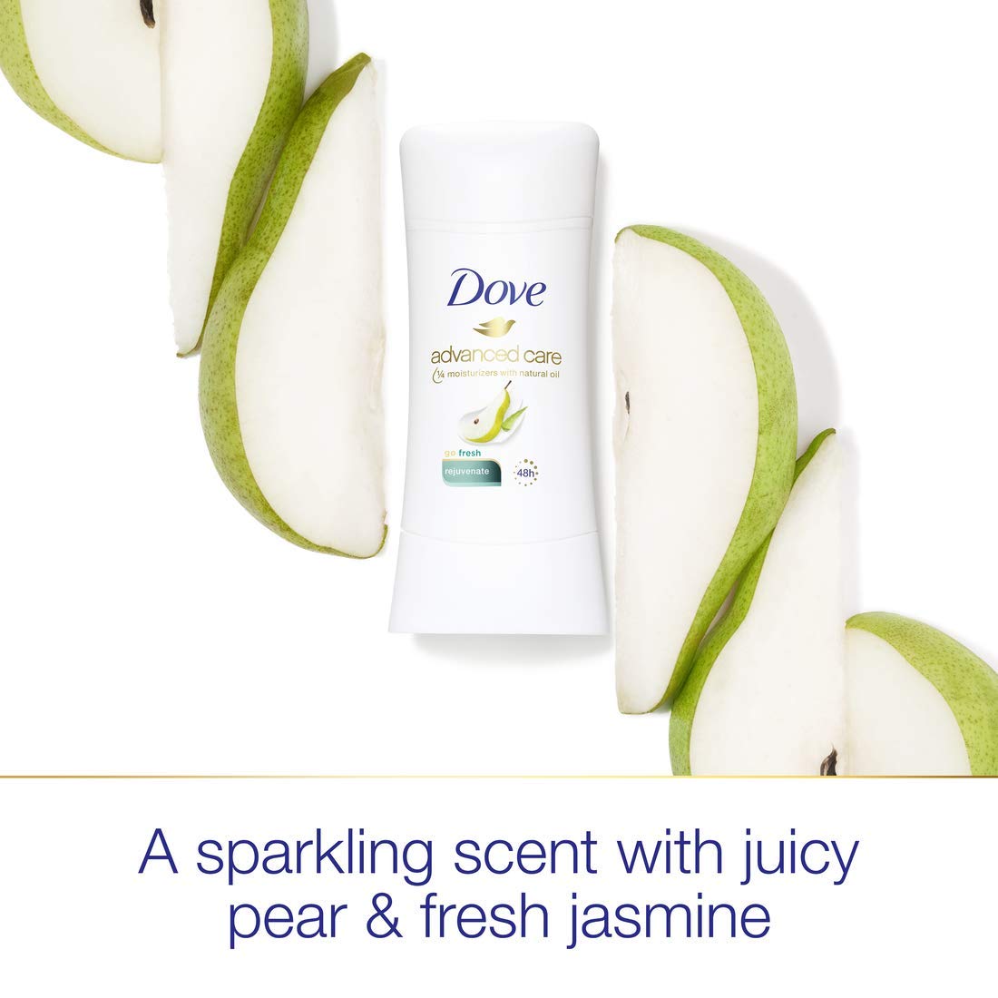 Dove Antiperspirant Deodorant Stick 48 Hour Protection And Soft And Comfortable Underarms, Rejuvenate, Deodorant for Women, 2.6 Ounce, 4 Count