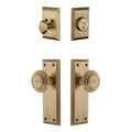 Fifth Avenue Plate 2-3/8 in. Backset  Brass Circulaire Door Knob with Single Cylinder Deadbolt