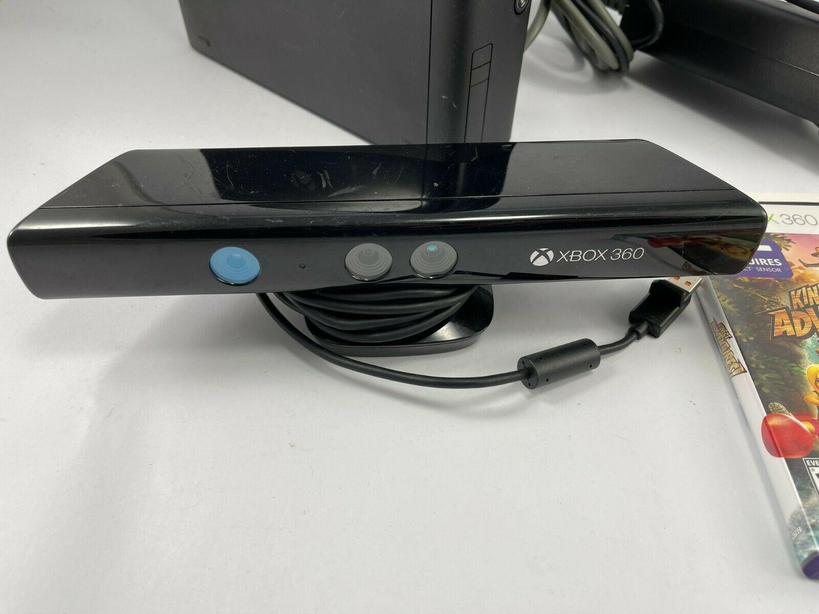 Microsoft Xbox 360 E 250GB Game Console - Black Bundle with 2 controllers Kinect