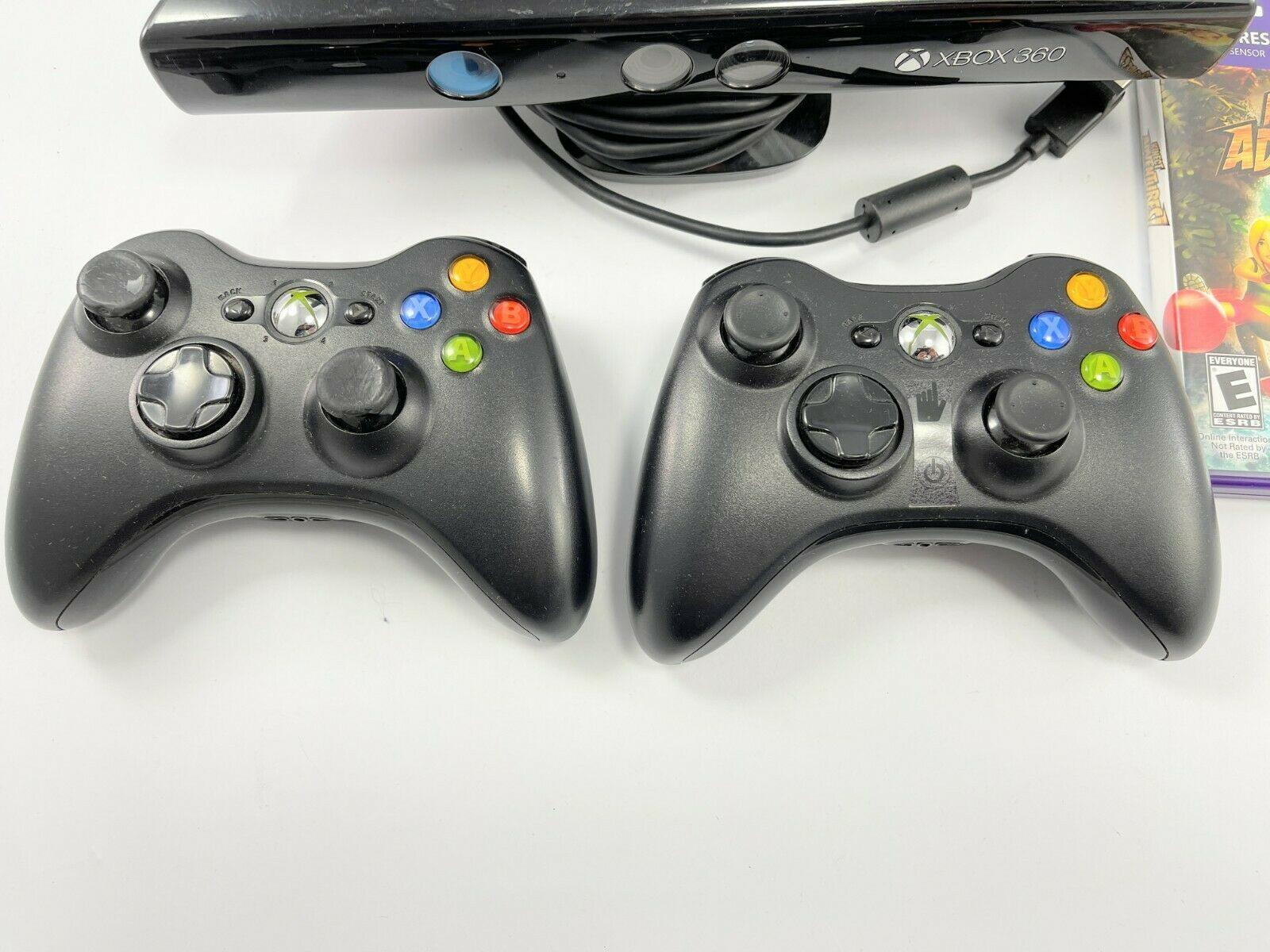 Microsoft Xbox 360 E 250GB Game Console - Black Bundle with 2 controllers Kinect