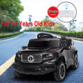 Electric Cars for Boys Girls Christmas Gifts, 6V Power Wheels for Kids Toddler 2-5, Battery-Powered Ride On Truck Car RC Toy, Safe Ride On Toys for Christmas Gifts, 3 Speeds, LED Lights, Black, Q6862