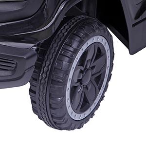 Electric Cars for Boys Girls Christmas Gifts, 6V Power Wheels for Kids Toddler 2-5, Battery-Powered Ride On Truck Car RC Toy, Safe Ride On Toys for Christmas Gifts, 3 Speeds, LED Lights, Black, Q6862