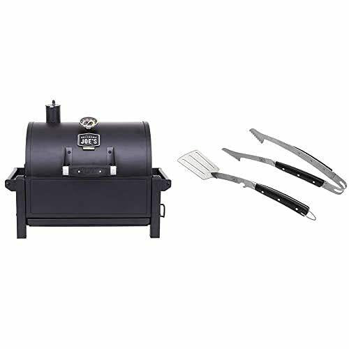 19402088 Rambler Portable Charcoal Grill Black Blacksmith 2pc Tool Set