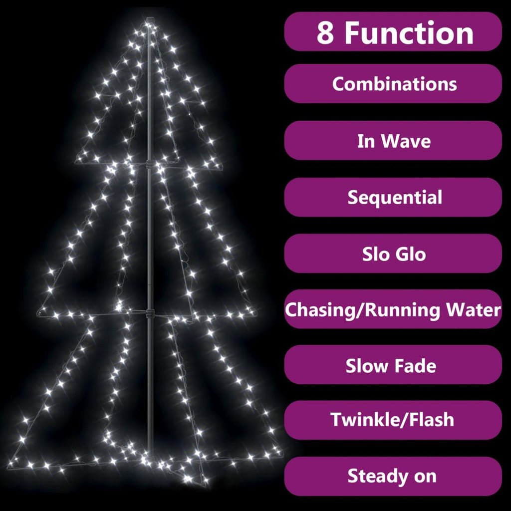 Eccomum Christmas Cone Tree 200 LEDs Indoor and Outdoor 38.6"x59.1"