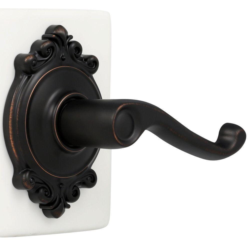 Flair Aged Bronze PassaHall/Closet Door Lever with Brookshire Trim