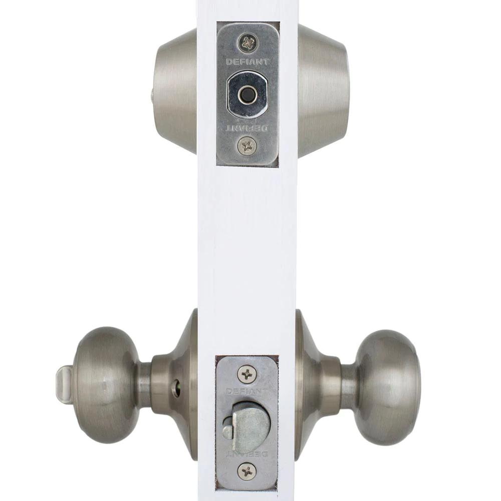 Hartford Satin Nickel Entry Knob and Double Cylinder Deadbolt Combo Pack