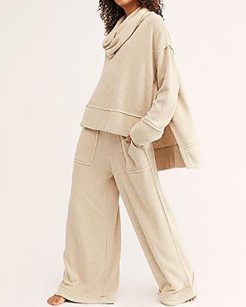 Women's Casual Loose Wool Knit Suit