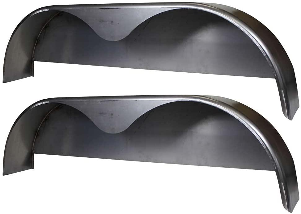 72x10-3/4 Tandem Axle Steel Trailer Fender w/Back Plate Welded In (2-Pack)