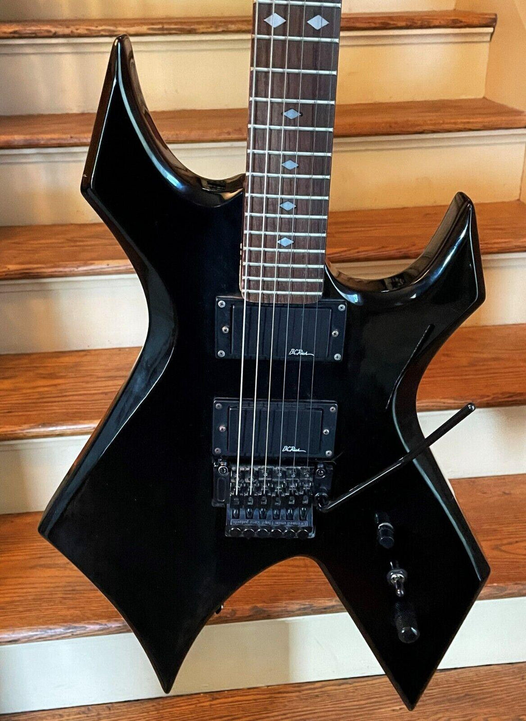 1994 BC Rich NJ Warlock Electric Guitar Speed Loaders Whammy Bar Fitted Case