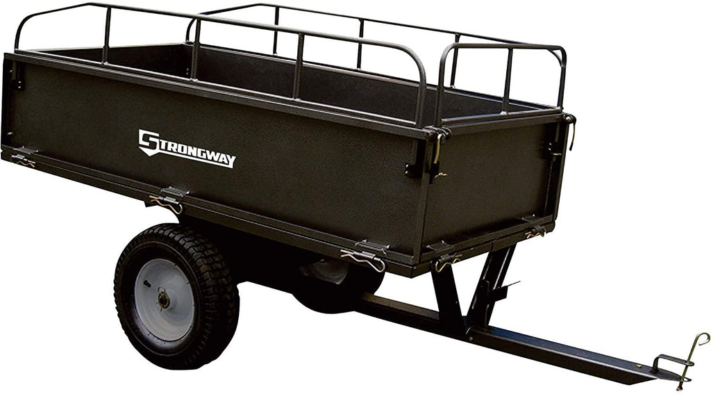 Strongway Steel ATV Trailer - 1200-Lb. Capacity, 17 Cu. Ft.