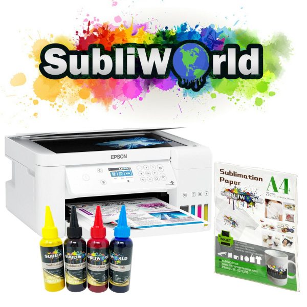Epson Printer With Sublimation Ink, Sublimation Printer Bundle with Sublipaper