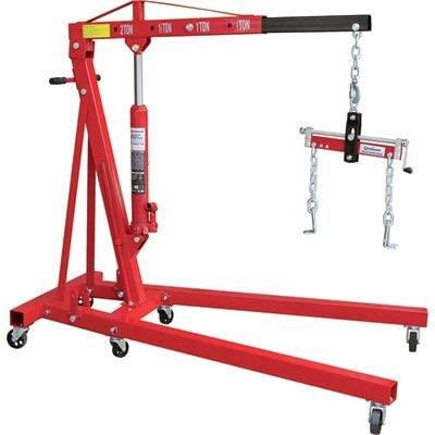 Strongway Hydraulic Engine Hoist with Load Leveler - 2-Ton Capacity, 1in.-82 5/8in. Lift Range NO250098