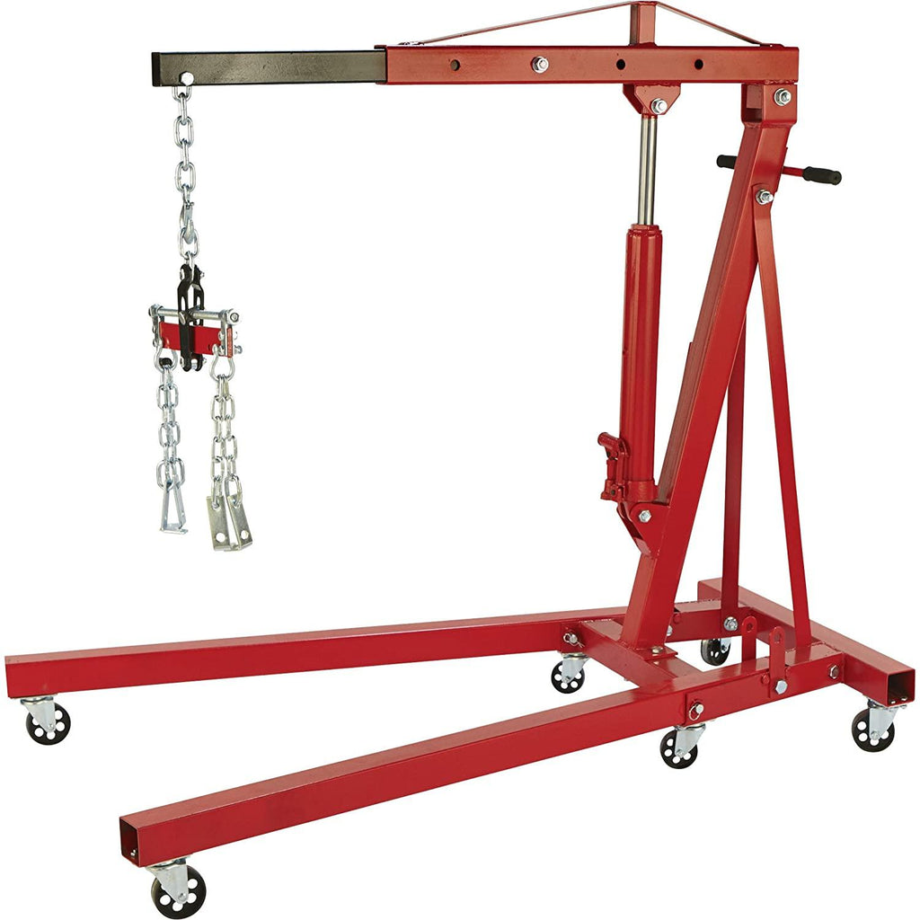 Strongway Hydraulic Engine Hoist with Load Leveler - 2-Ton Capacity, 1in.-82 5/8in. Lift Range NO250098