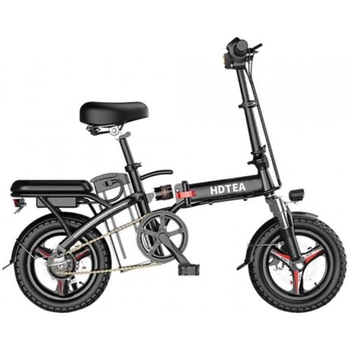 SALE &amp; CLEARANCE Folding Electric Bike, 250W Electric Bike Suitable for Adults and Teenagers Removable Battery Fat Tire Electric Bike Beach Snow Bicycle, Best Fathers Mothers Lovers (Black) NO250102