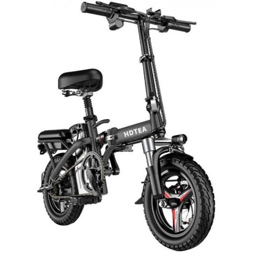 SALE &amp; CLEARANCE Folding Electric Bike, 250W Electric Bike Suitable for Adults and Teenagers Removable Battery Fat Tire Electric Bike Beach Snow Bicycle, Best Fathers Mothers Lovers (Black) NO250102
