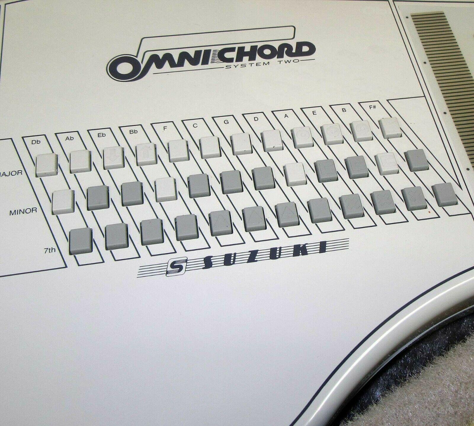 Suzuki Omnichord OM-84 System Two w/ Hard Case Power Supply Manual TESTED! WORKS